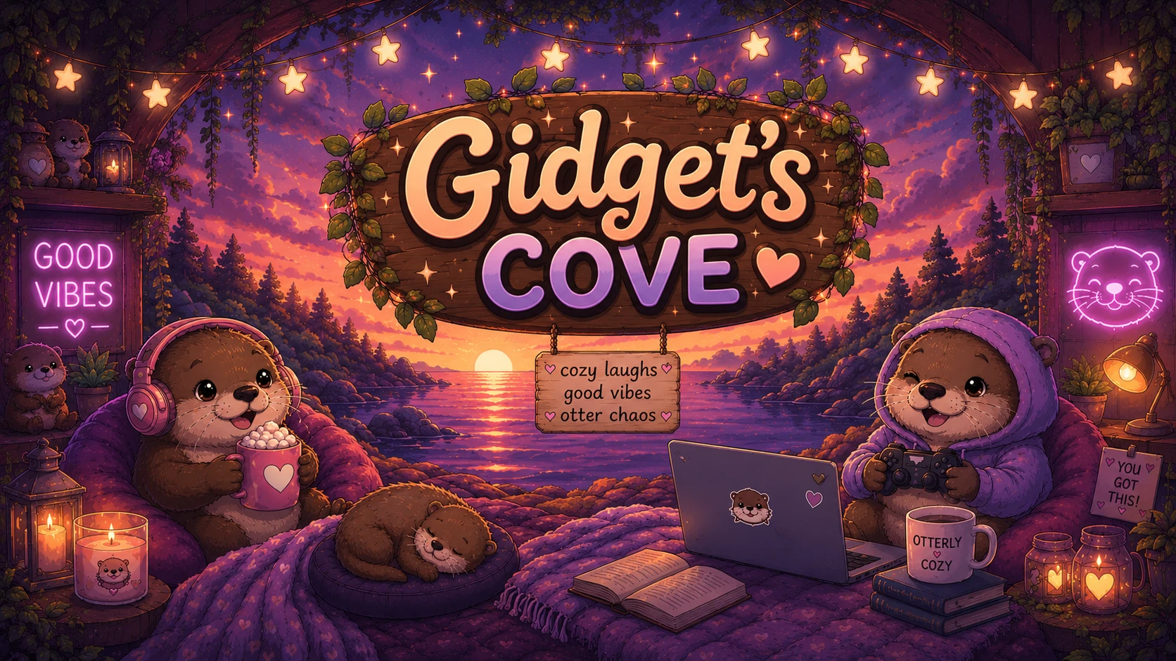 Gidget’s Cove otter banner